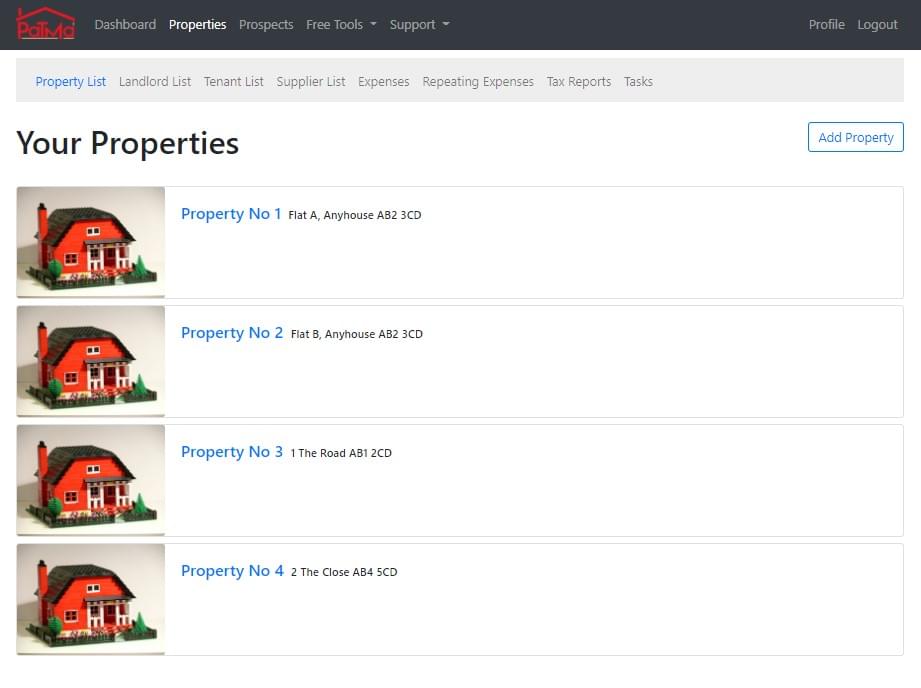 Manage all your properties from one simple interface