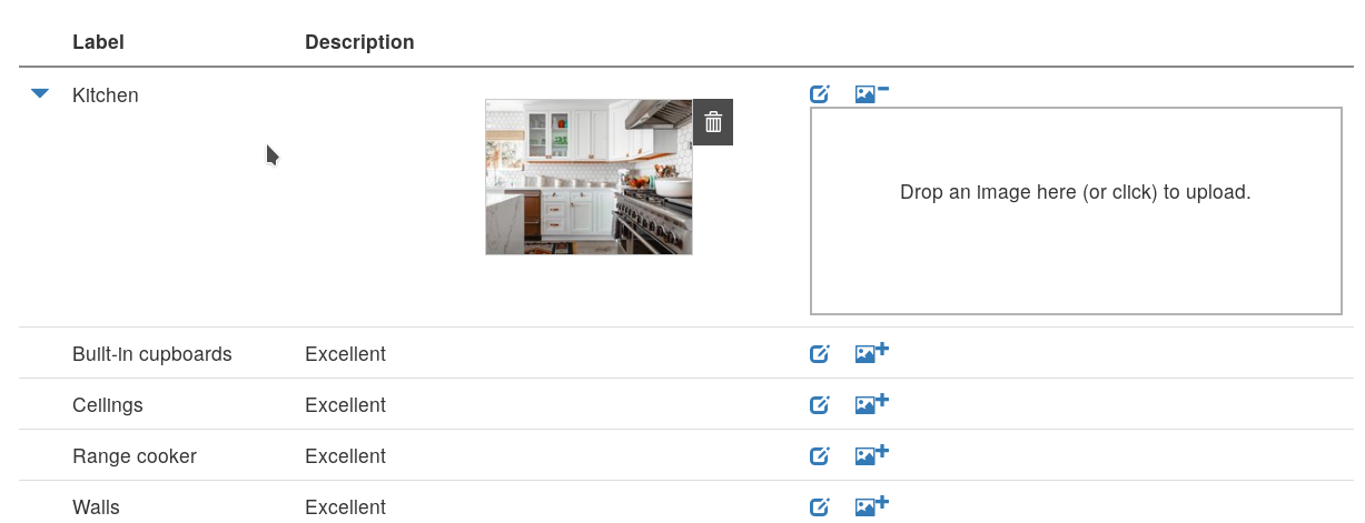 Screenshot of inventory image upload