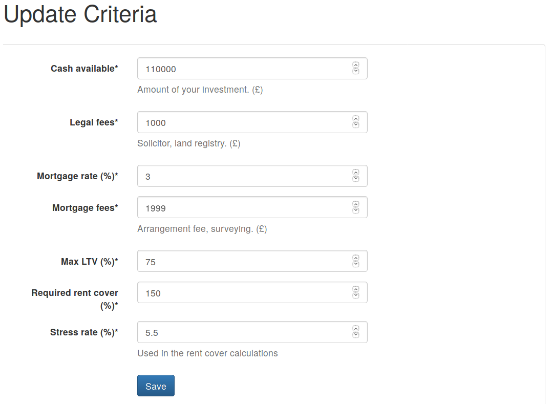 Prospects criteria screen