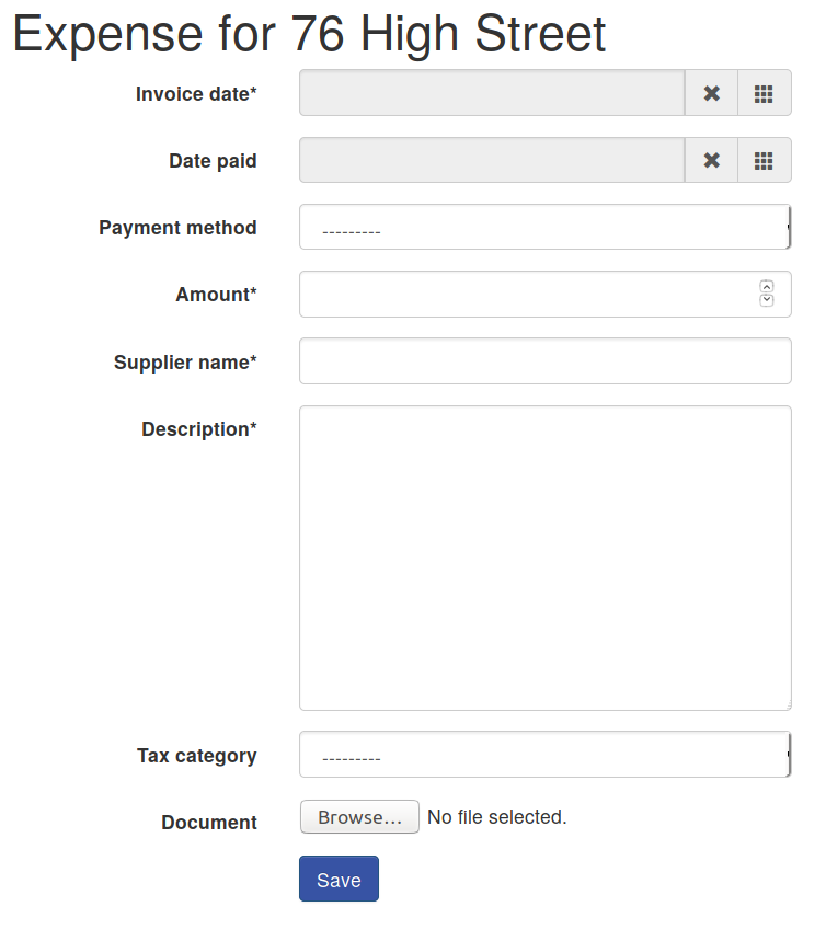 Expense form