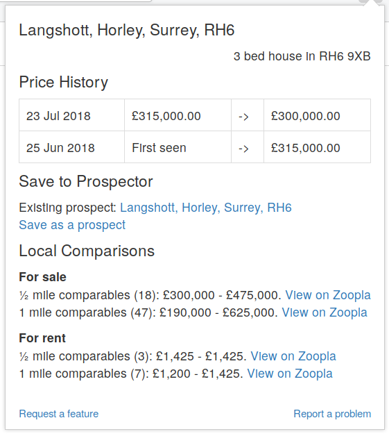 Property Tools browser extension advanced features screenshot