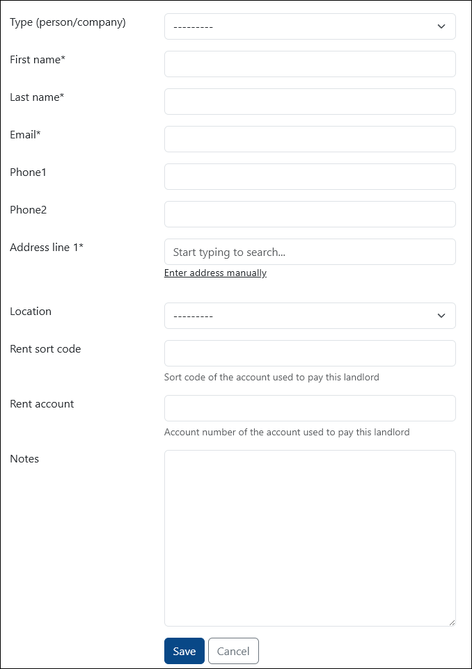 Landlord Form