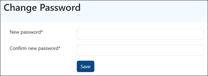 password change form